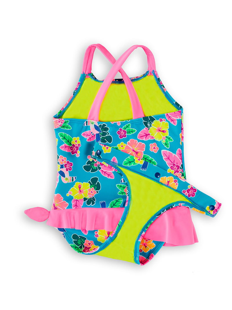 Toucan Too Young Girls Magnetic One-Piece