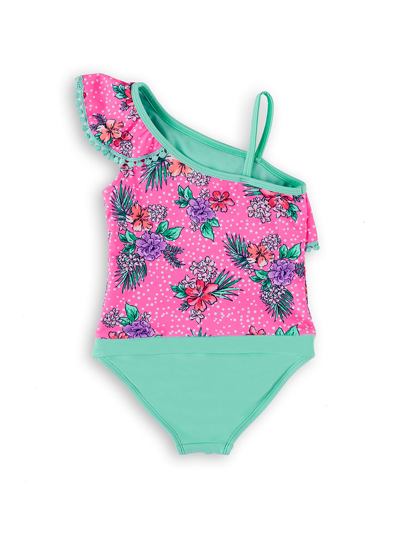 Pow Pow Flower Young Girls Magnetic One-Piece