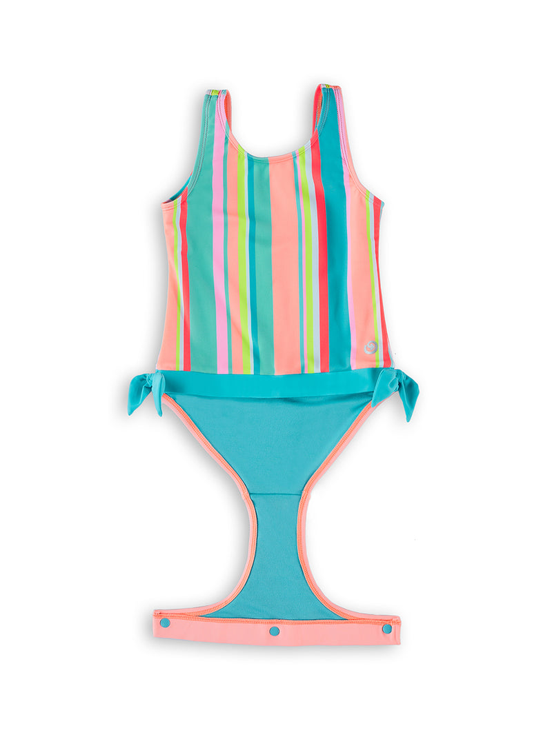 Stripe Hype Young Girls Magnetic One-Piece