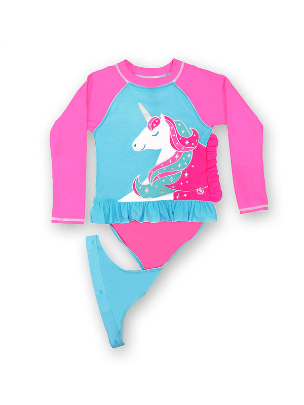 Born To Unicorn Young Girls Magnetic One-Piece